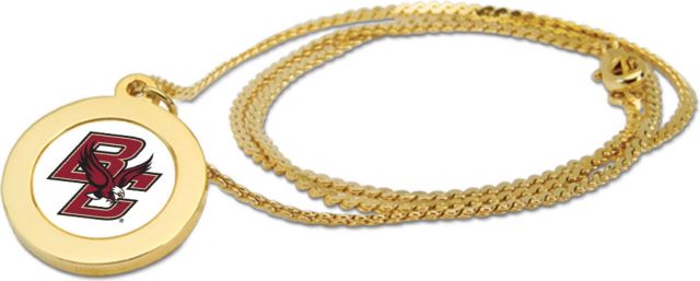 CSI Gold Pendant Necklace With Colored Medallian - ONLINE ONLY
