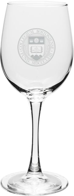 Boston College 12 oz. Etched Wine Glass