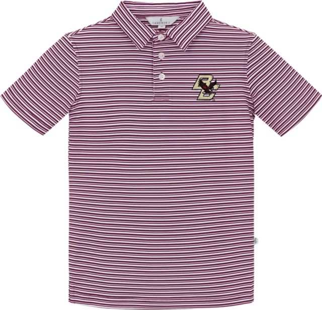 Boston College Youth Striped Polo