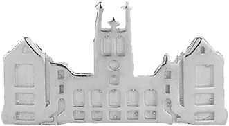 Boston College Gasson Hall Lapel Pin - Sterling Silver