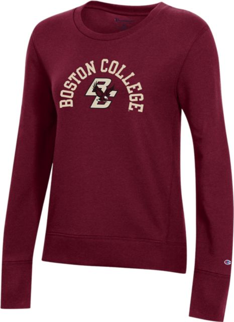 Boston sweatshirt with crew neck in maroon with gray Boston imprint