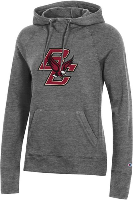 Men's Champion Heathered Gray Boston College Eagles Reverse Weave Fleece Pullover  Hoodie