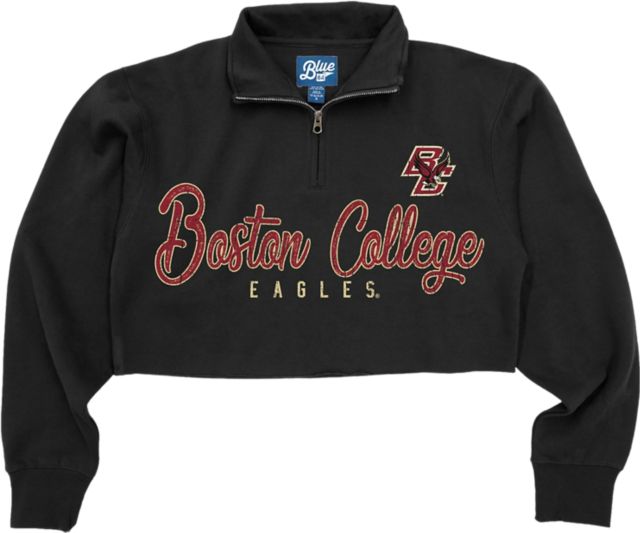 ‘47 Women's Boston College Eagles Black Remi 1/4 Zip Pullover, XL