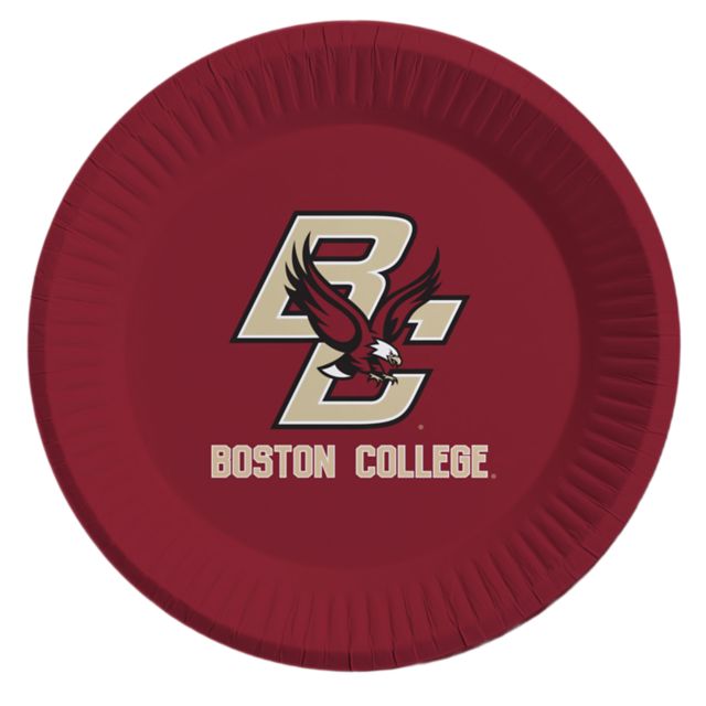 Boston College 9'' Round Paper Plate