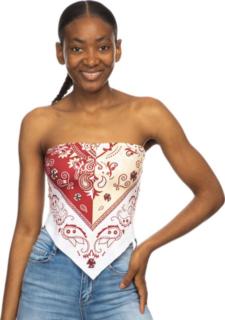 Boston College Women's Paisley Tie Back Top