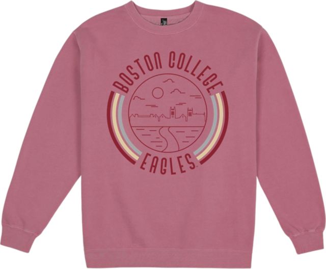 Boston College Pigment Dyed Fleece Crewenck - ONLINE ONLY