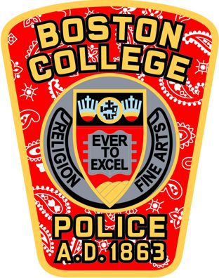 Boston College Police Red Bandana Patch