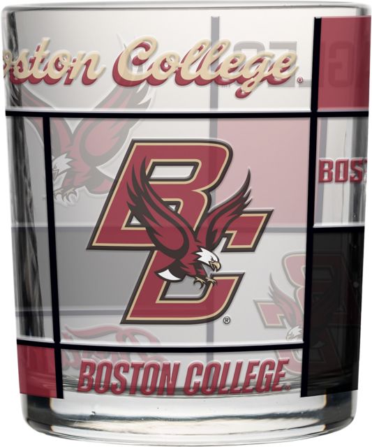 Boston College 12oz Quilted Stained Rocks Glass