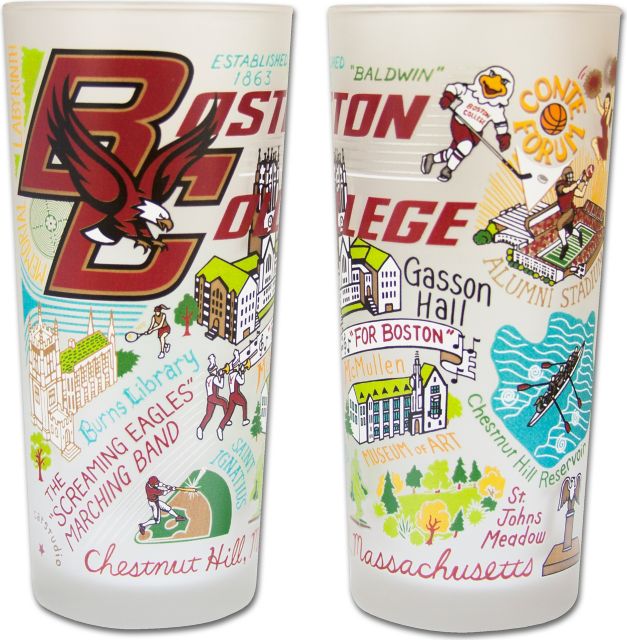 Boston College 15 oz. Frosted Glass Cup