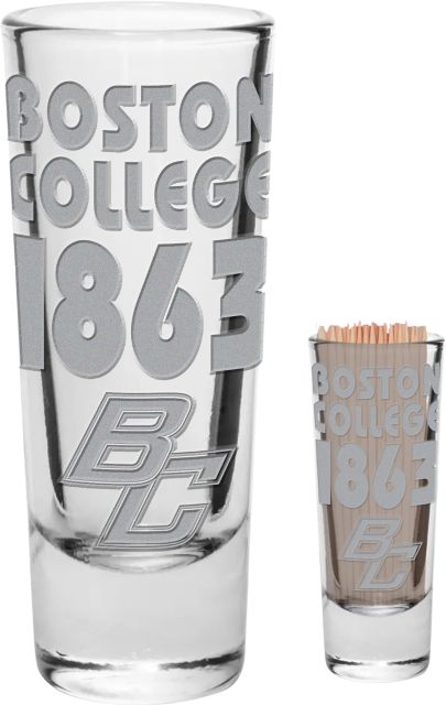 Boston College Engraved Eagles Glass