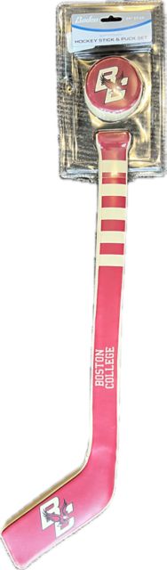 Boston College Hockey Stick with Puck