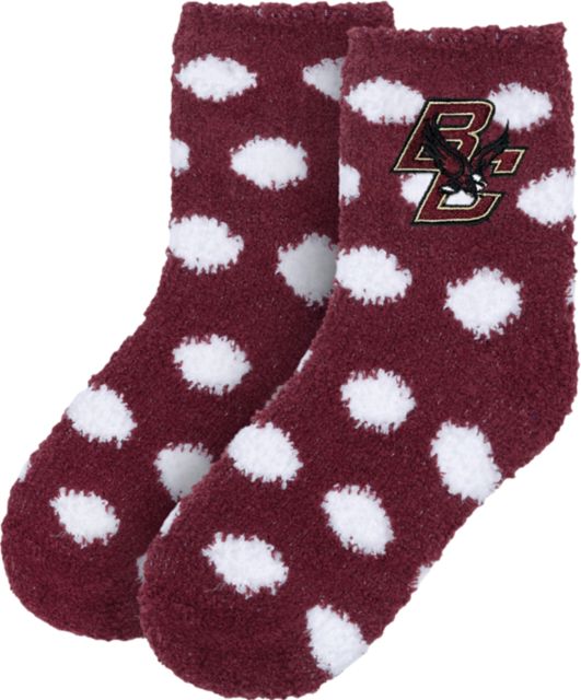 Boston College Youth Fuzzy Dot Socks