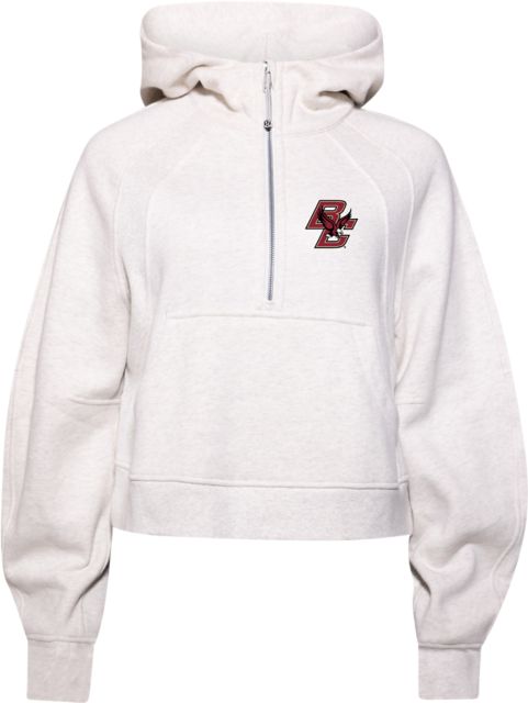 Boston College Women's Oversized 1/2 Zip Hooded Sweatshirt