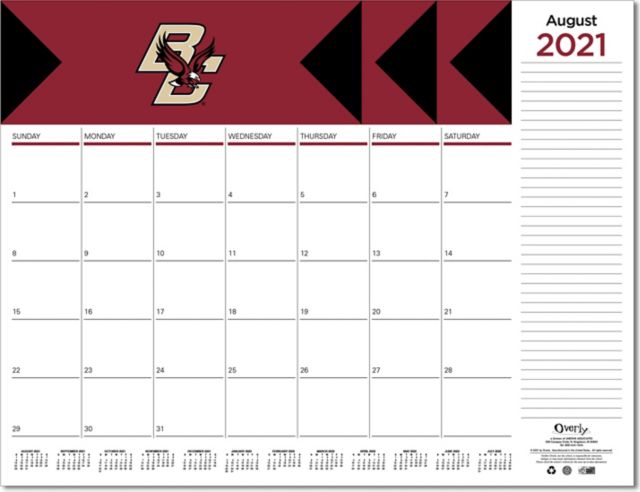 Mdc 2022 Calendar Boston College 2021-2022 Desktop Calendar:boston College