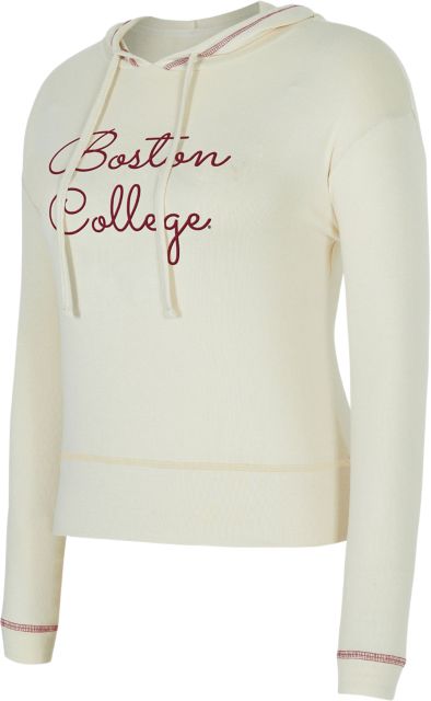 Boston College Women's Kaki Long Sleeve Hooded Top