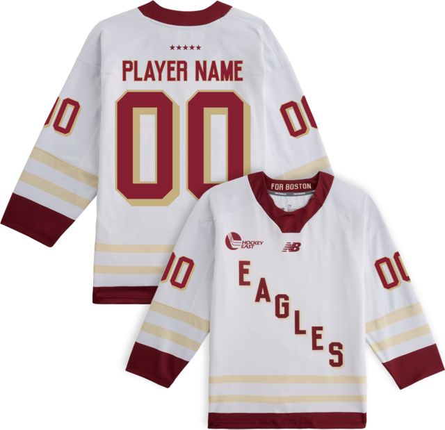 Boston College Men's Hockey New Balance Youth Player Name Replica Jersey