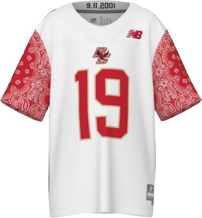 Boston College Youth #19 Red Bandana Replica Football Jersey