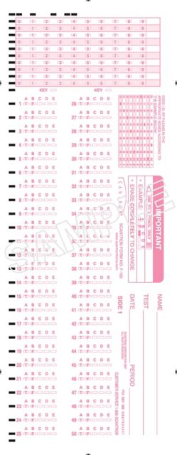 Scantron 100x5a T F Id 10 Red Grand Canyon University