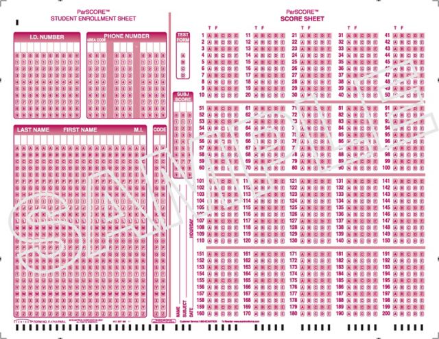 SCANTRON STUD ENROLL 200QUES