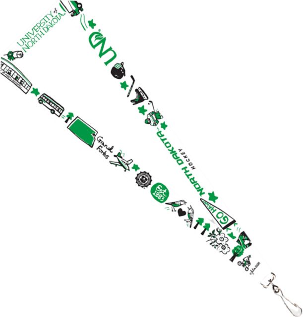 University of North Dakota Julia Gash 3-4'' Satin Lanyard