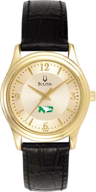 Bulova Ladies' Gold and Leather Watch - ONLINE ONLY
