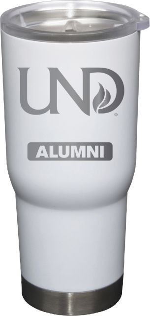 22 oz White Stainless Steel Tumbler Alumni