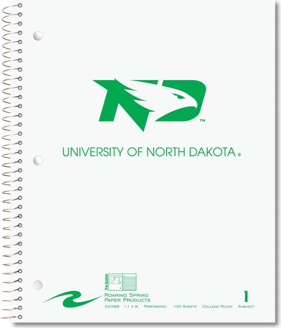 University of North Dakota Notebook 100-Sheet