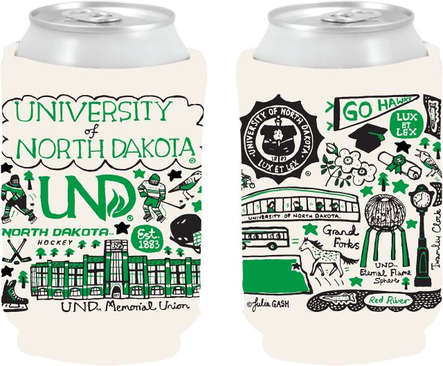 University of North Dakota Julia Gash Can Coozie