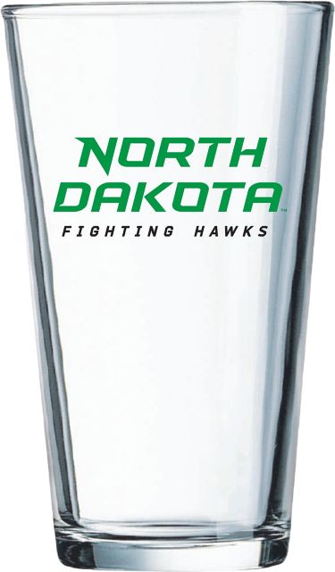 University of North Dakota 16 oz. Glass