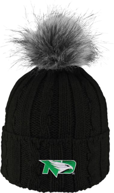 University of North Dakota Fighting Hawks Women's Fur Pom Beanie