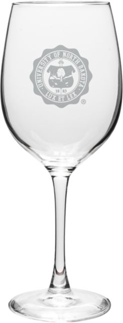 University of North Dakota 16 oz. Wine Glass