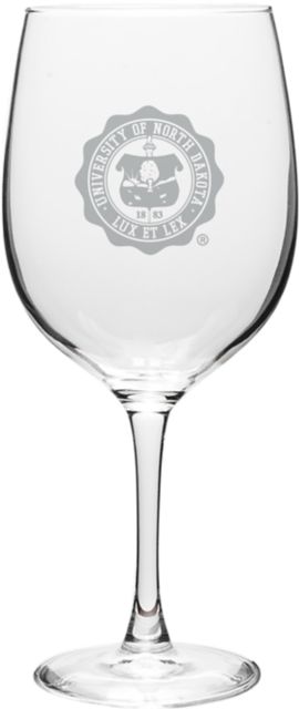 University of North Dakota 19 oz. Wine Glass