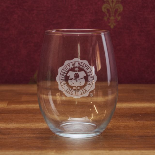 University of North Dakota 21 Oz. Stemless Wine Glass