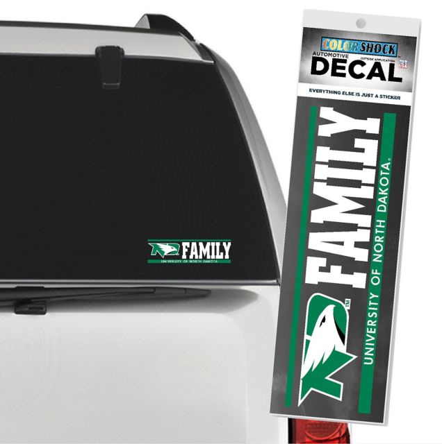 University of North Dakota Mascor Family Decal