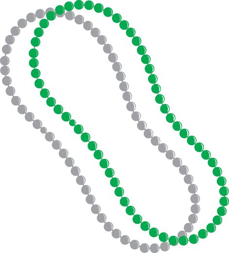 Mardi Gras Beads (2-strand set)