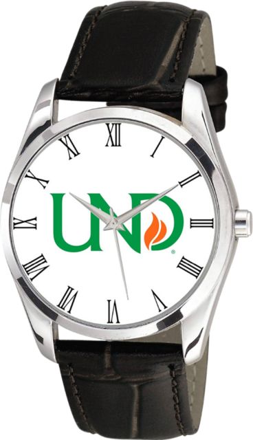 University of North Dakota 36mm Men's Leather Watch