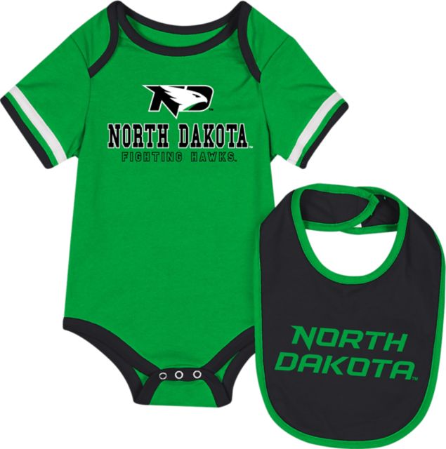 University of North Dakota Infant's Fighting Hawks Bodysuit Bib Set