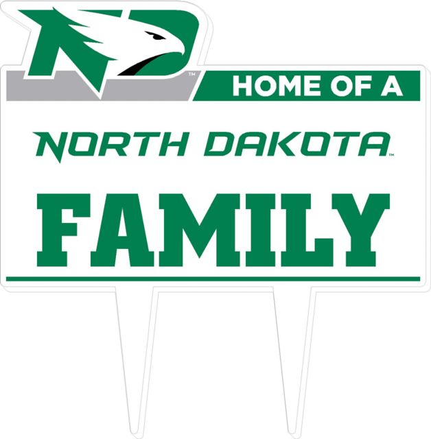 University of North Dakota Fighting Hawks Garden Guard Sign