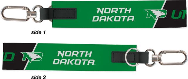 University of North Dakota Fighting Hawks Carabiner Strap Keychain