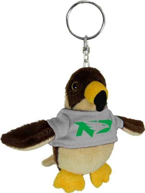 University of North Dakota Fighting Hawks Plush Keychain