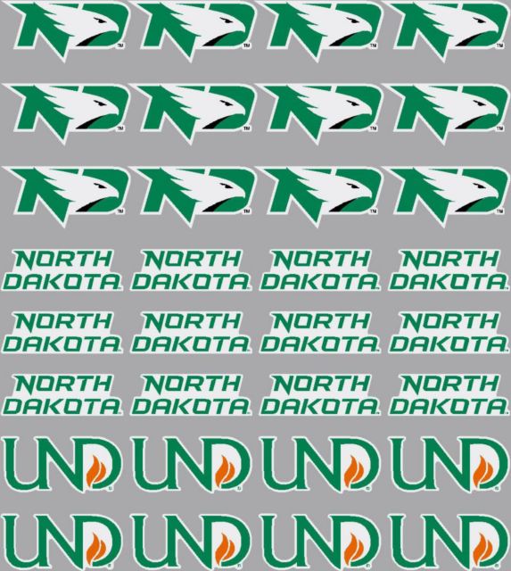 University of North Dakota Fighting Hawks Sticker Sheet
