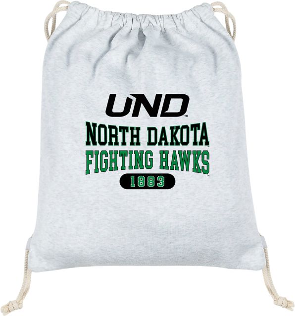 University of North Dakota Fighting Hawks Sweatshirt Drawstring Bag