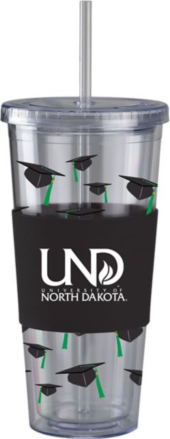 University of North Dakota Acrylic Tumbler with Straw