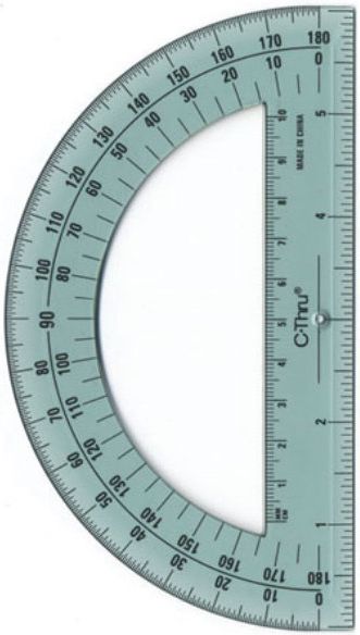 PROTRACTOR 6" 180DEG GREEN