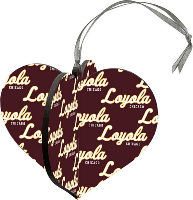 Loyola University Chicago 3D Heart Ornament