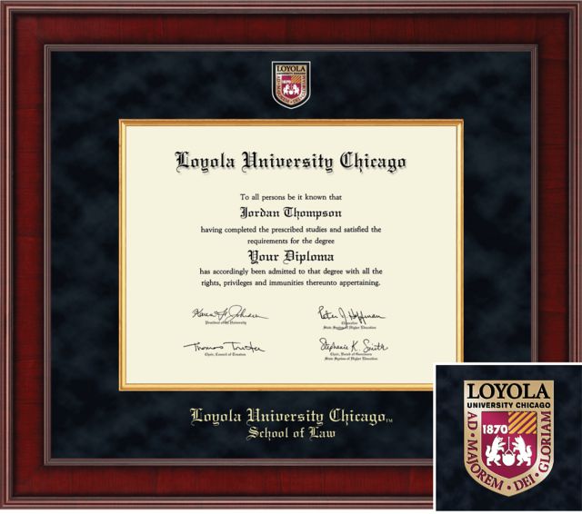 Church Hill Classics Presidential Diploma Frame. School of Law - ONLINE ONLY