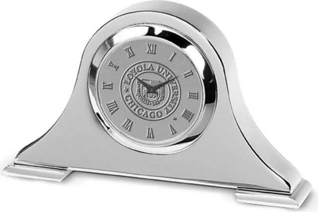 Silver Napoleon Desk Clock - ONLINE ONLY