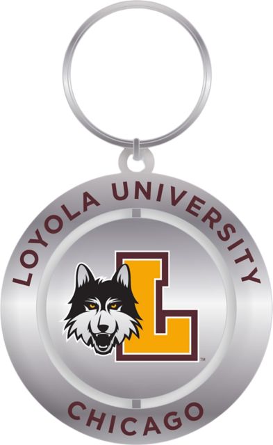 Loyola University Chicago Ramblers Spinner Key Tag