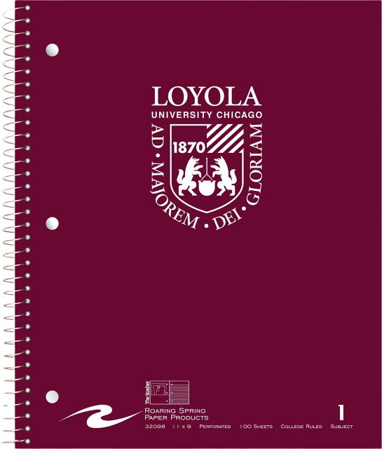 Loyola University Chicago Notebook 100-Sheet