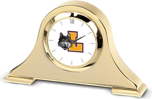 CSI Gold Napoleon Desk Clock With Colored Medallion - ONLINE ONLY